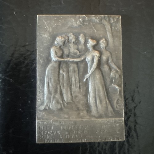 Plaque argent art nouveau - nouveau,