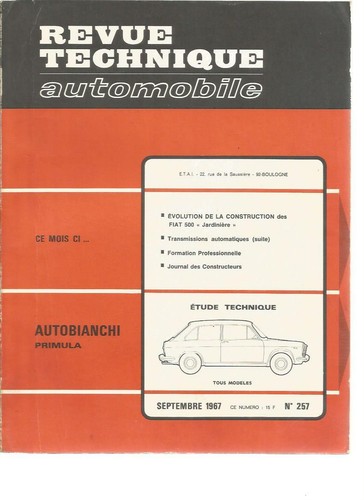Revue technique automobile - technique,