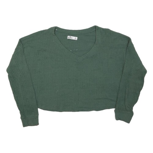 Hollister pull femme vert uni - hollister,