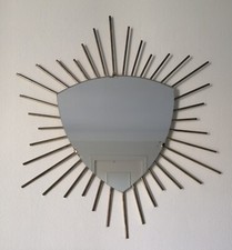 Ancien Miroir soleil en laiton des Années 60's 70's Chaty vallauris