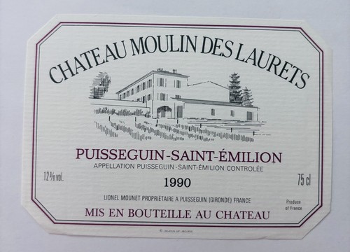 Etiquette vin château moulin - château,