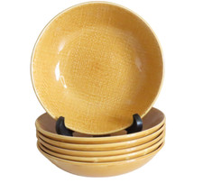 ASSIETTE CREUSE CALOTTE SALINS MIRAMAR MIEL STYLE DEAUVILLE LOT DE 6 ASSIETTES