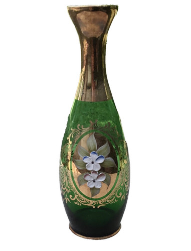 Vase ancien verre - vase, ÉmaillÉ