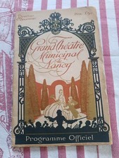 Programme Grand Théâtre Municipal De Nancy 1928/29 Pub Bières Commerce Voiture 