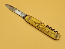 Ancien couteau COURSOLLE, marquage ancien, lame et TB, thème chasse