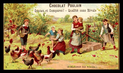 Chromos poulain le dejeuner - chromos,