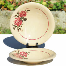 Lot 2 plats creux assiettes collection Strasbourg Badonviller France ø 25 cm