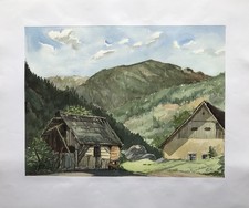 Cabane de montagne dans les Alpes autrichiennes, Tyrol oriental ? KL80