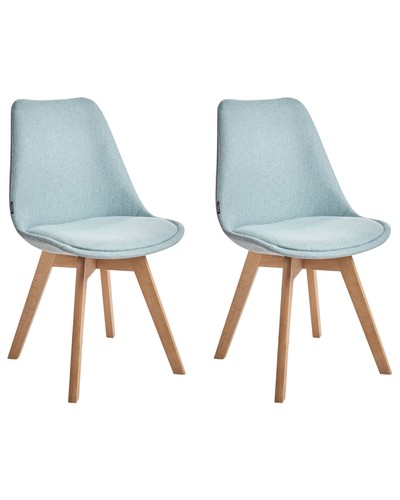 Lot chaises tissu vert - de, 2
