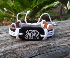 Bracelet ethnique en cuir avec