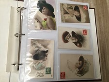 RARE ALBUM DE 262 CARTES POSTALES ANCIENNES CPA THÉMES JEUNES FEMMES