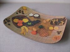 Ancienne corbeille à fruit pain vide poche en plastique de 28,3 cm x 20,1 cm