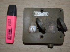 RARE - Ancienne serrure de sécurité à 2 entrées de clefs F et G (Coffre-fort ?)