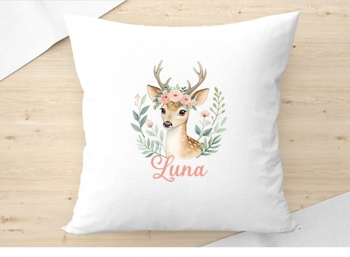 Coussin déhoussable biche - coussin, "biche"