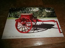 carte postale POMPE A BRAS POMPIER 1866 véhicule pompier ( la mutelle du mans) 