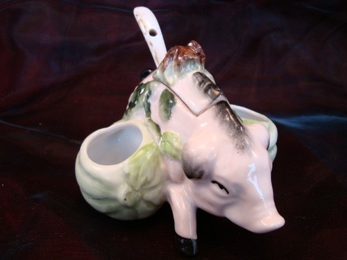 Moutardier sel poivre figurine - moutardier,
