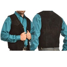 Gilet léger homme col V slim en daim style décontracté veste sans manches