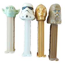 Lot: 5 Distributeurs PEZ Star Wars Darth Vador C3po Stormtrooper Yoda Chewbacca