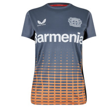 Castore Bayer 04 Leverkusen Femme T-Shirt D'Entraînement Chaud Gris Bleu L XL