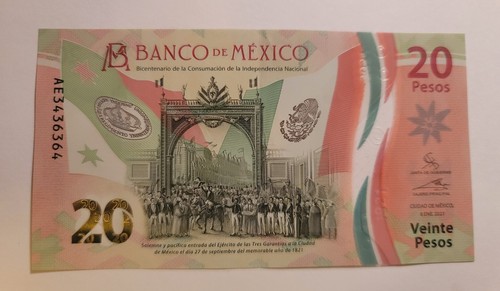 Peso mexican bill - 20, 2021
