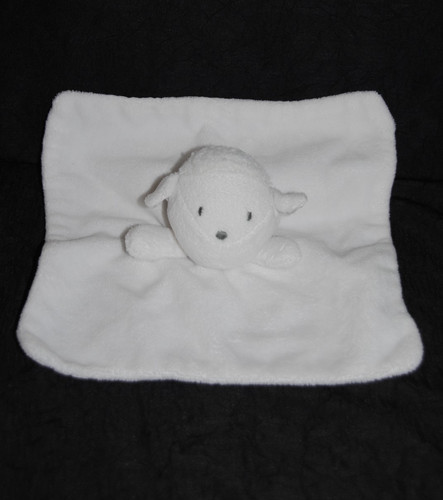 Doudou plat mouton blanc - plat,