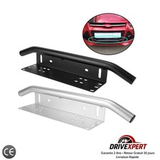 Support Aluminium Plaque Immatriculation Pour Barre LED Feux Avant Universel