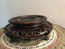 SOCLE SUPPORT BOIS CLOISONNE VASE POTICHE CHINE CHINOIS JAPONAIS EXTREME ORIENT