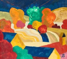 Tableau HSP - Martin HAMMOND - Neuilly en Sancerre - XXème -UK CONTEMPORARY ART