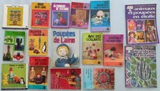 LOT 16 LIVRES TRAVAUX MANUELS DES ANNEES 1970 laine feutrine verre collants etc