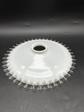 ANCIEN ABAT-JOUR POUR LUSTRE MONTE ET BAISSE EN OPALINE BLANCHE 