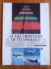 10/1984 PUB SAAB SCANIA SAAB 37 VIGGEN JAS 39 GRIPEN SF 340 COMAIR ORIGINAL AD