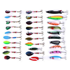 30 Pièces Cuillères Leurre Poisson Nageur Crankbait Basse Truite Hameçon