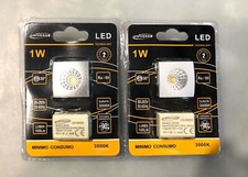 Phare LED encastré 1 watt mini spot point lumière carré 220v lumière chaude