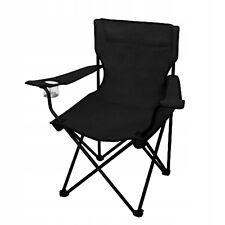 Chaise pliante Kadax, fauteuil de pêche, chaise de camping, chaise pliante, noir