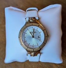 Montre Femme Versus Versace Claremont VSP1T0319 - Cuir Véritable - Blanc / Doré