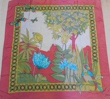 Foulard Vintage En Soie 100%