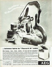 Publicité Advertising 1120 1966  AEG  lave-vaisselle  Favorit R