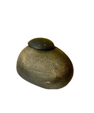 VASE CAILLOU ou GALET CERAMIQUE CONTEMPORAINE  SIGNATURE DELAHAYE - N°103Ter