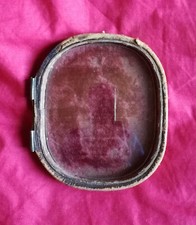 Cadre pour miniature en carton et verre, XIXème siècle