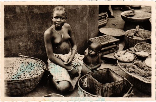 Dahomey jeune marchande a - jeune,