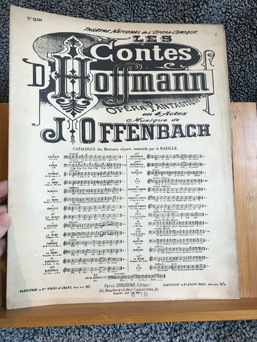 Offenbach contes hoffmann - offenbach,
