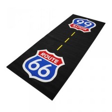 Tapis environnemental pour moto Biketek Garage Mat Custom Route 66 noir Neuf