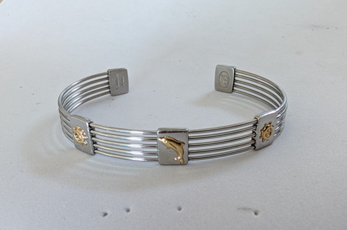 Bracelet jonc acier 18k - bracelet, or