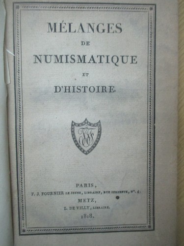 Mélanges numismatique et - "mélanges,