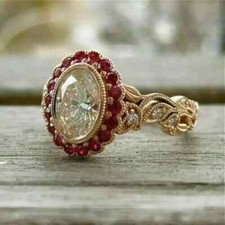 Bague de mariage vintage art