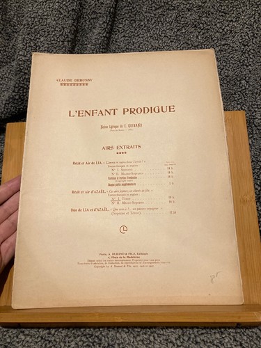 Debussy enfant prodigue - l'enfant,