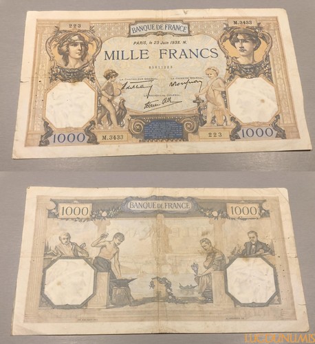 1000 francs cérès mercure - 1000,