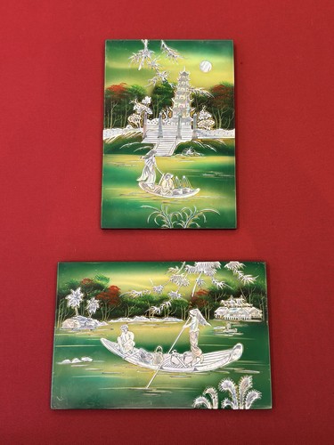 Art asiatique paire panneaux - art,