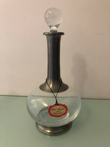 Carafe verre gainée étain - verre,