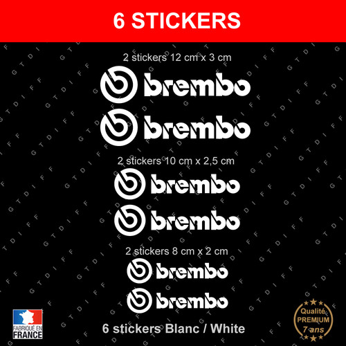 Stickers brembo blanc - blanc, 6